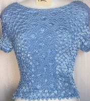 Ladies Fashion Coin Lace Popcorn Shirt