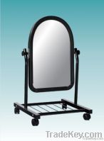 black plastic frame shoes mirror