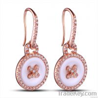 925 sterling silver with ceramic earrings