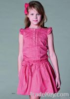 Girl's party dress dot print