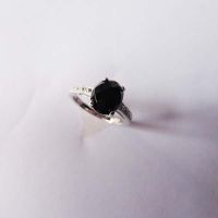 3-5mils rhodium black brass ring