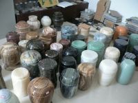 Funeral products-- Marble urns