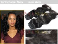 5A grade hot sale natural color Loose Wave Virgin Indian Hair in stock