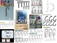 fishing hooks, treble hook, double hooks, jig hooks, worm hooks, baitholder hooks, crystal(long shank hooks), octopus hooks, o'shaughnessy hooks, aberdeen hook, kirby sea hooks, tuna hooks, circle hook