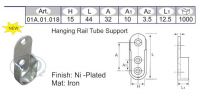 Hanging rail tube support/Wardrobe tube holder