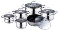 12 pcs Deluxe Cookware set with 9 layers bottom