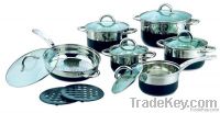 14pcs Cookware Set With Black Paint