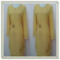 Costomized chiffon new design beading kurung