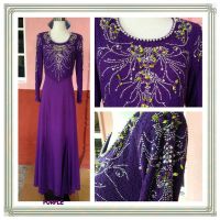 New fashion lace with stone islamic dress