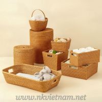 Rattan & bamboo basket