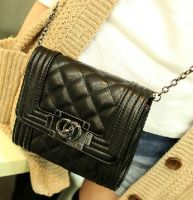 fashion women's handbag chain Bag quilted bag turnlock cluth shoulder Bag cross body bag PU leather bag