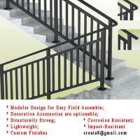 Welding Free Custom Design Modular Artistic Steel Stair Handrails