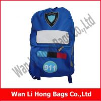 fashion promotional simple blue color 600D polyester school bag