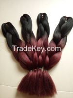 Wholesale Synthetic Jumbo Ombre Braiding Hair Extension 24&quot; 100g/piece African Ombre Box Braiding Styles