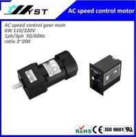 high torque single phase 6w ac speed control gear motor