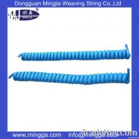 wholesale colorful jacquard curly round elastic shoelace