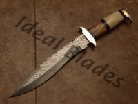 Custom Hand Made Damascus Bowie
