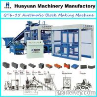 QT6-15 full automatic concrete hollow block making machine