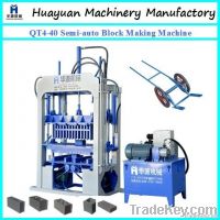 QT4-40 semi-automatic fly ash brick making machine