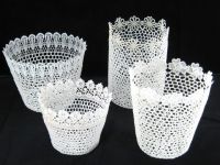 crochet basket of home accessories for gift home decoration