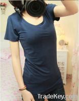 Cheapest price bulk producing plain blank cotton crew neck short sleev