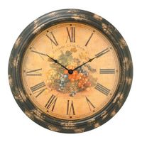 12 inch CAFE DES ROSES Dining Room Wall Clock 