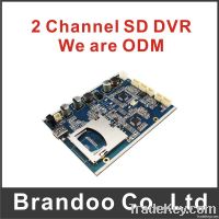 2 channel Mini DVR module, can be used for home cctv dvr, car dvr From China