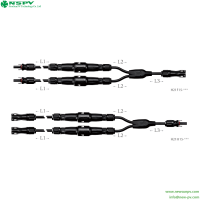 Solar Panel Parallel Connectors PV 2 To 1 Parallel Branch Connectors With Inline Fuse 1500VDC