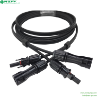 Solar Twin Extension Cable With DC Connectors 1000V/1500V Customized Cable Length