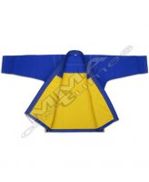 Deluxe Blue BJJ Kimono with Gold Yellow Lining | 550gsm Pearl Weave