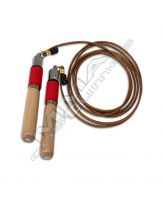 Wholesale Premium Wooden Handle Leather Skipping Rope with Steel Joints Ã¢ï¿½ï¿½ Boxing, MMA, Muay Thai, Fitness Training From Pakistan