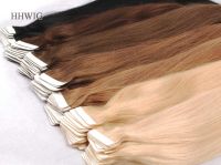 100%human hair, hair extension in stock, light colours From China