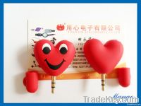 3.5mm Heart Shape Earphone Splitter for gift