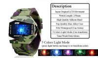 50M Water Resistant Fashion LCD Movement Men Military Watches