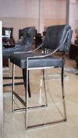 upholstery bar stool with stainless steel frame