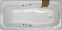 Enameled cast iron bathtub