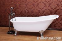 Single rising cast iron bathtub