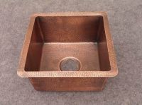 Hammered copper bar sinks