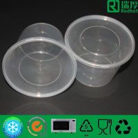 Disposable Take Away Microwaveable and Freezable Plastic Food Container 500ml