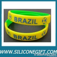 Country Flag new fashion world cup BRACELET - 100% Silicone Rubber per