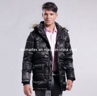 PU coated fur collar down jacket