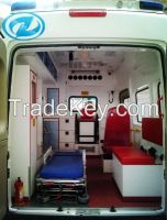 Transporting and nursing ambulance, with large room and brief design