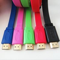 Colorful flat HDMI cable, high speed flat HDMI cable, bulk HDMI cable