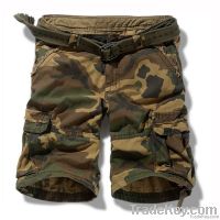 wholesale mens fashion camouflage cargo shorts with belt