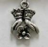 Tibetan Silver Pendant, Nickel Free, 12.5 X 13.5mm(myeglobal)