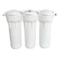 Triple in-line under sink water filter with new bracket