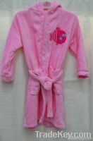 Yiwu pink kids cheap bathrobe