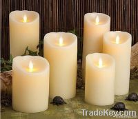 moving Flameless scented paraffin led candle, real wax candle