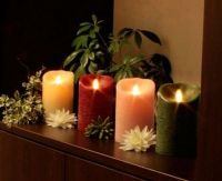 smart living moving Flameless paraffin led candle with timer