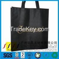 non woven polypropylene tote bag/gift tote bag with red ribbon handle/promotion bag